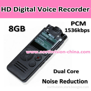 1536kbps HD Digital Voice Recorder with 8GB Memory Card
